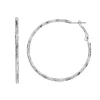Sonoma Goods For Life™ Textured Hoop Earrings -Sonoma Goods For Life Women 2636010 Silver Tone
