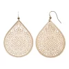 Sonoma Goods For Life™ Filigree Teardrop Earrings -Sonoma Goods For Life Women 2723945