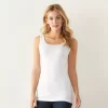 Women's Sonoma Goods For Life® Tunic Layering Tank Top -Sonoma Goods For Life Women 2979874 New White