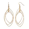 Sonoma Goods For Life™ Nickel Free Triple Marquise Drop Earrings -Sonoma Goods For Life Women 3371978 Gold Tone