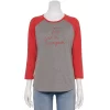 Women's Sonoma Goods For Life® Baseball Tee -Sonoma Goods For Life Women 4008826 Tis The Season Grey