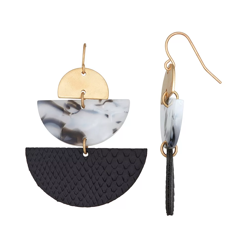 Sonoma Goods For Life® Half Circle Triple Drop Earrings