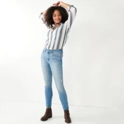 Women's Sonoma Goods For Life® Curvy High-Waisted Skinny Jeans -Sonoma Goods For Life Women 4342530 ALT4