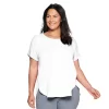 Plus Size Sonoma Goods For Life® Supersoft Short Sleeve Top -Sonoma Goods For Life Women 4886368 White
