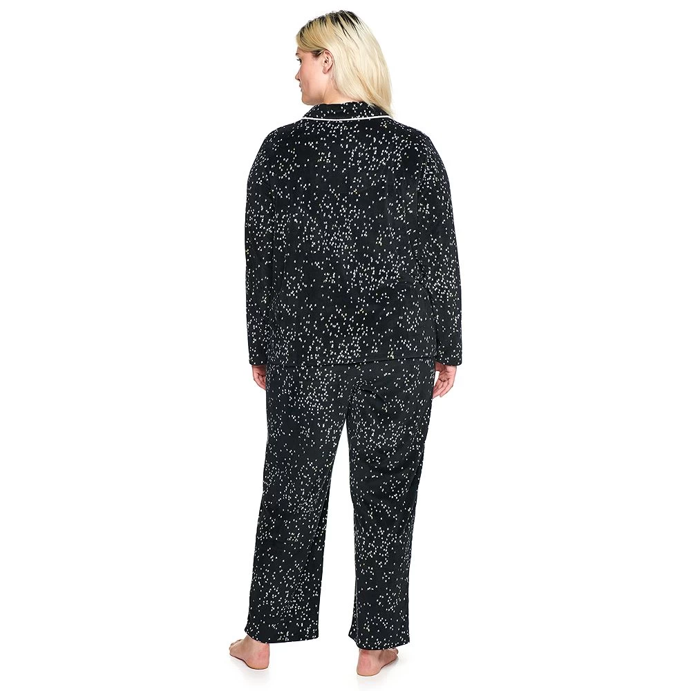 Plus Size Sonoma Goods For Life® Velour Pajama Shirt & Pajama Pants Set 4 Plus Size Sonoma Goods For Life® Velour Pajama Shirt & Pajama Pants Set - Image 2