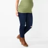 Maternity Sonoma Goods For Life® Over-The-Belly Cropped Straight-Leg Jeans -Sonoma Goods For Life Women 5035940 Dark Wash