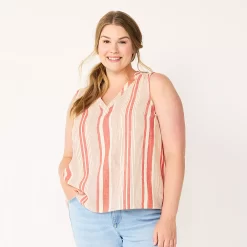 Plus Size Sonoma Goods For LifeĀ® V-Neck Tank
