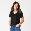 Petite Sonoma Goods For Life® Everyday Short Sleeve V-Neck Tee