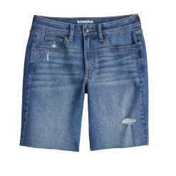 Women's Sonoma Goods For Life® High-Waist 9" Bermuda Jean Shorts -Sonoma Goods For Life Women 5244121 ALT5