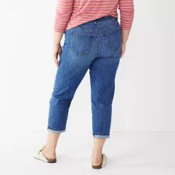 Plus Size Sonoma Goods For Life® Premium Rolled Girlfriend Jeans -Sonoma Goods For Life Women 5272706 ALT