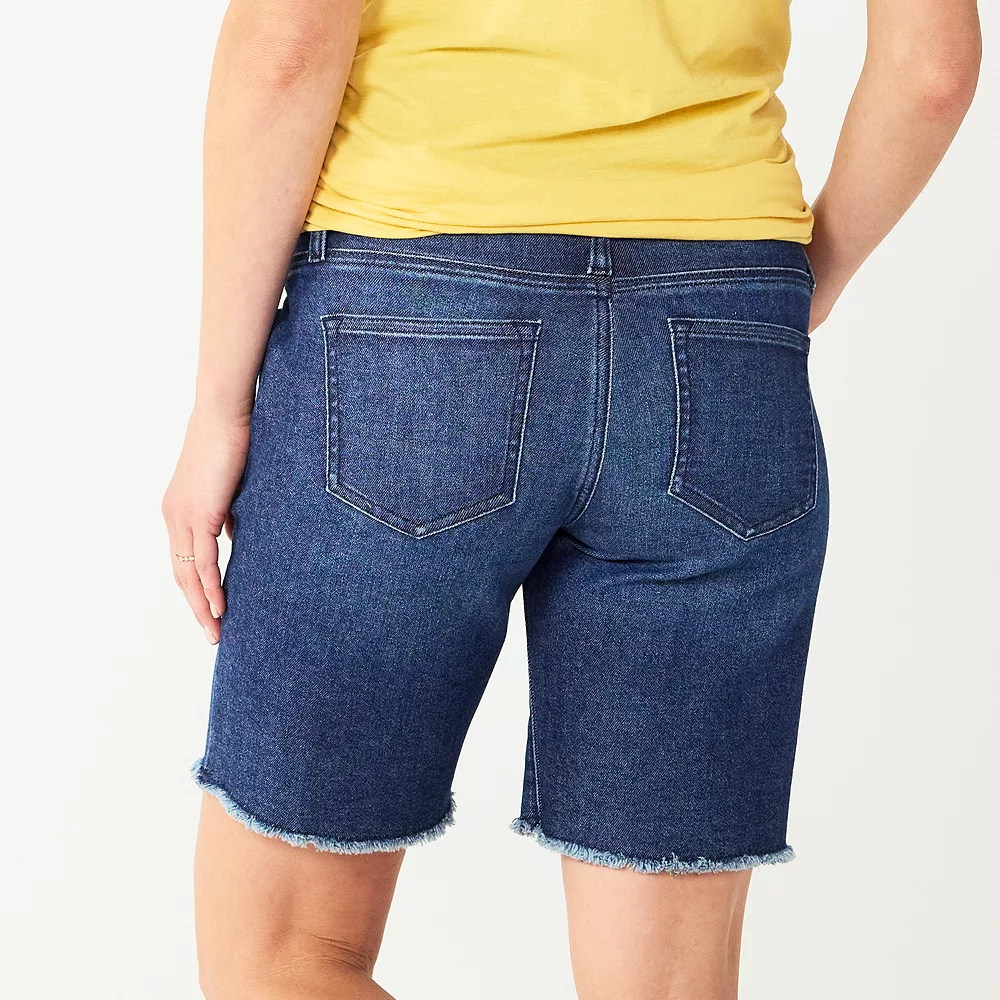 Maternity Sonoma Goods For Life® Over-the-Belly Frayed Hem Bermuda Shorts 4 Maternity Sonoma Goods For Life® Over-the-Belly Frayed Hem Bermuda Shorts - Image 2