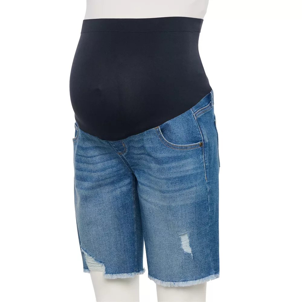 Maternity Sonoma Goods For Life® Over-the-Belly Frayed Hem Bermuda Shorts 3 Maternity Sonoma Goods For Life® Over-the-Belly Frayed Hem Bermuda Shorts