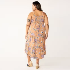 Plus Size Sonoma Goods For Life® Tiered Maxi Dress -Sonoma Goods For Life Women 5484502 ALT