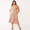Plus Size Sonoma Goods For Life® Tiered Maxi Dress -Sonoma Goods For Life Women 5484502 Neutral Floral