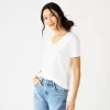 Women's Sonoma Goods For Life® Everyday V-Neck Tee -Sonoma Goods For Life Women 5485729 White