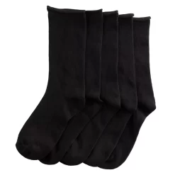 Women's Sonoma Goods For Life® 5-Pack Roll Top Crew Socks -Sonoma Goods For Life Women 5497545 ALT