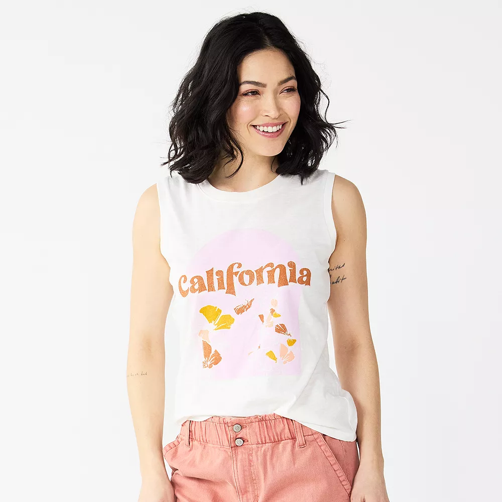 Women's Sonoma Goods For Life® Muscle Graphic Tank 3 Women's Sonoma Goods For Life® Muscle Graphic Tank