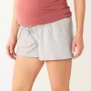 Maternity Sonoma Goods For Life® Under-The-Belly Lounge Shorts -Sonoma Goods For Life Women 5508928 Gray