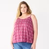 Plus Size Sonoma Goods For Life® Swing Tank -Sonoma Goods For Life Women 5514853 Mauve Geo