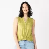 Women's Sonoma Goods For Life® Popover V-neck Utility Tank -Sonoma Goods For Life Women 5522895 Yellow Green