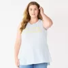 Plus Size Sonoma Goods For Life® Graphic Muscle Tank -Sonoma Goods For Life Women 5529302 Choose Happiness
