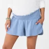Maternity Sonoma Goods For Life® Smocked Shorts -Sonoma Goods For Life Women 5532352 Gear Blue