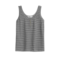 Women's Sonoma Goods For Life® Striped Henley Tank -Sonoma Goods For Life Women 5542172 ALT5