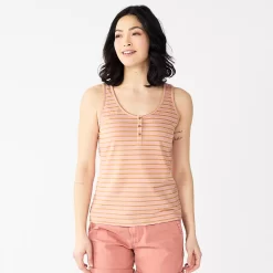 Women's Sonoma Goods For LifeĀ® Striped Henley Tank