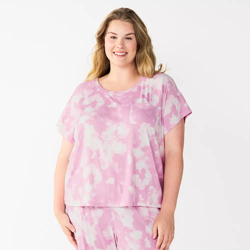 Plus Size Sonoma Goods For Life® Essential Short Sleeve Pajama Top 3 Plus Size Sonoma Goods For Life® Essential Short Sleeve Pajama Top