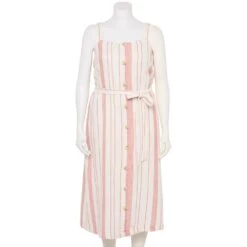 Plus Size Sonoma Goods For Life® Button Front Midi Dress