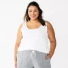 Plus Size Sonoma Goods For Life® Layering Tank -Sonoma Goods For Life Women 5578857 Vital White