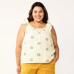 Plus Size Sonoma Goods For LifeĀ® Ruffle Tank Top