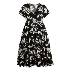 Women's Sonoma Goods For Life® Button Front Tiered Midi Dress 7 Women's Sonoma Goods For Life® Button Front Tiered Midi Dress -Sonoma Goods For Life Women 5579211 ALT5