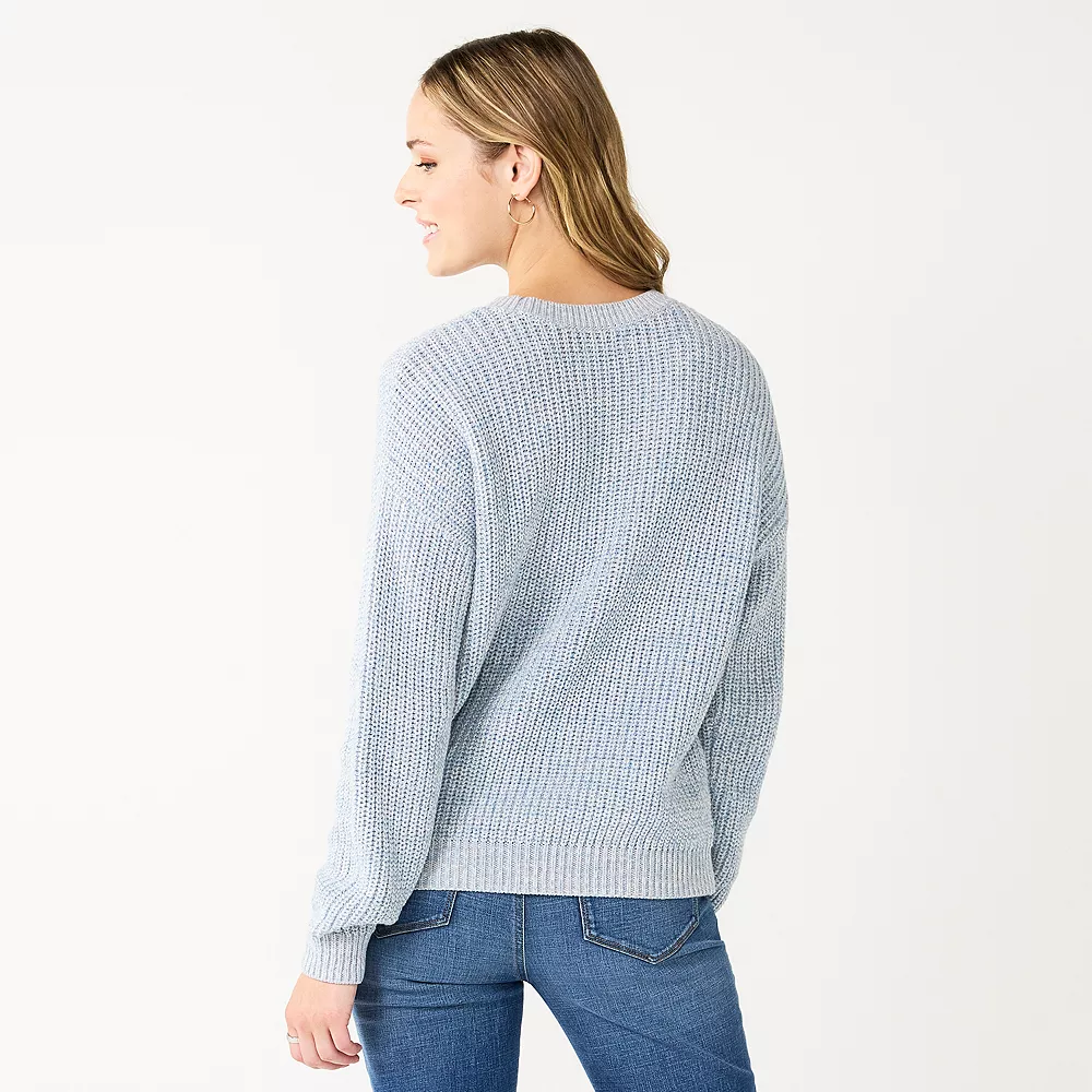 Women's Sonoma Goods For Life® Textured Drop-Shoulder Sweater 4 Women's Sonoma Goods For Life® Textured Drop-Shoulder Sweater - Image 2