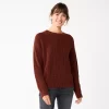 Women's Sonoma Goods For Life® Textured Drop-Shoulder Sweater 1 Women's Sonoma Goods For Life® Textured Drop-Shoulder Sweater -Sonoma Goods For Life Women 5579623 Brown
