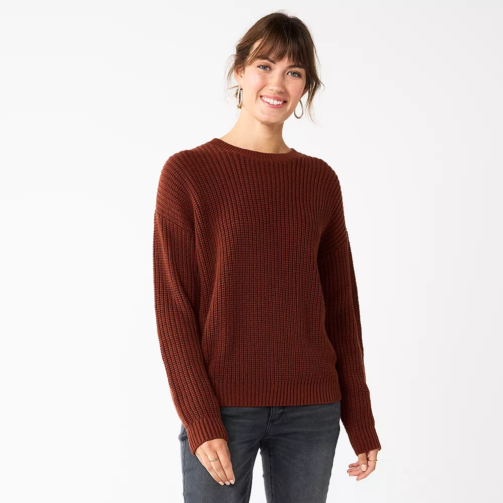 Women's Sonoma Goods For Life® Textured Drop-Shoulder Sweater 3 Women's Sonoma Goods For Life® Textured Drop-Shoulder Sweater