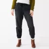 Women's Sonoma Goods For Life® Mid-Rise Denim Jogger Pants -Sonoma Goods For Life Women 5582204 Black Denim