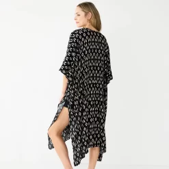 Women's Sonoma Goods For Life Ikat Burnout Long Tacked Ruana -Sonoma Goods For Life Women 5614926 ALT