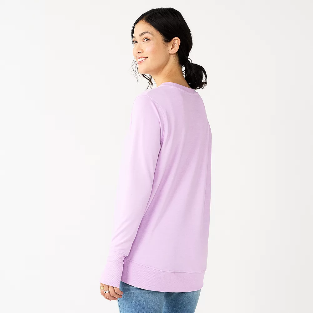Women's Sonoma Goods For Life® Super Soft Solid Tunic Sweatshirt 4 Women's Sonoma Goods For Life® Super Soft Solid Tunic Sweatshirt - Image 2