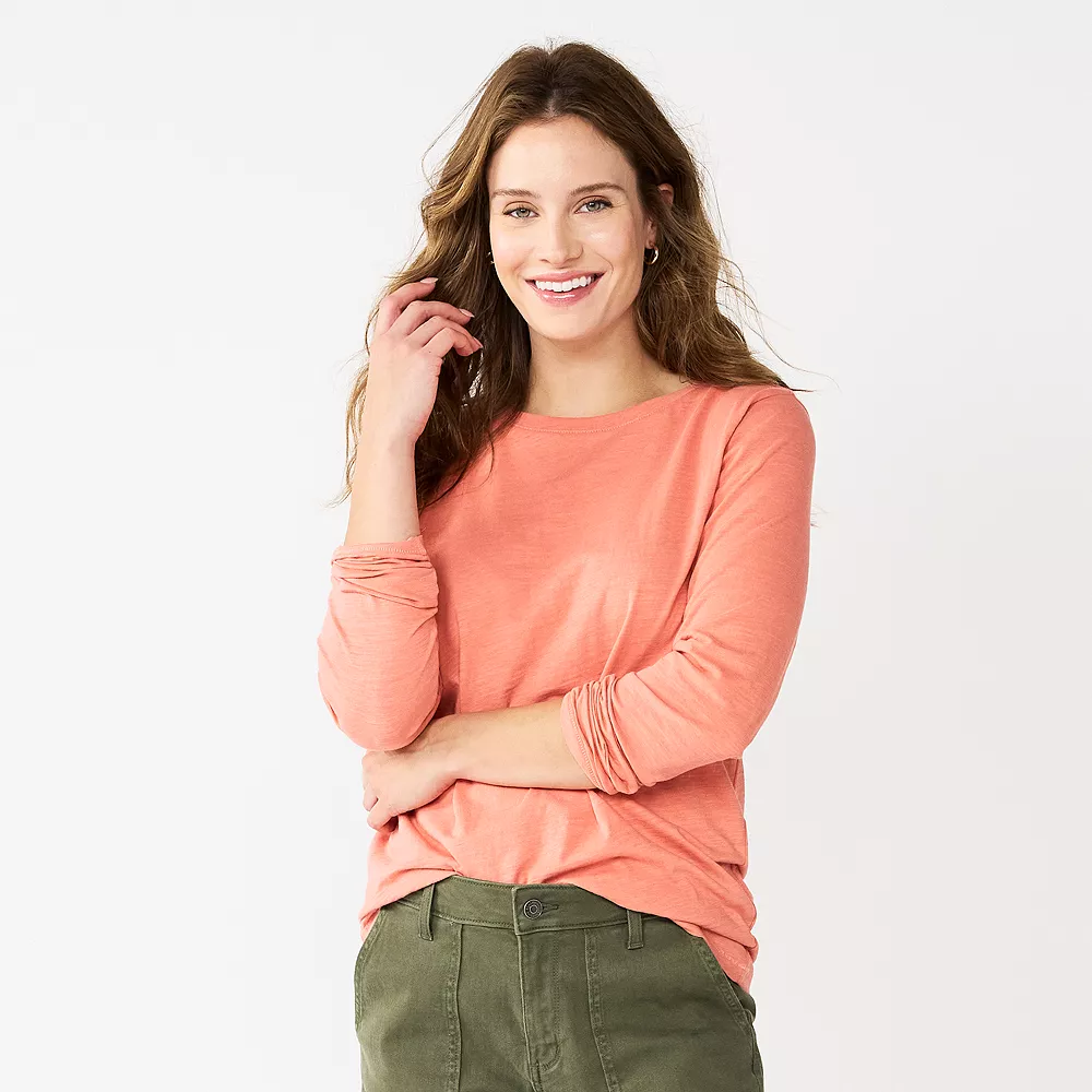 Women's Sonoma Goods For Life® Everyday Crewneck Long Sleeve Tee 3 Women's Sonoma Goods For Life® Everyday Crewneck Long Sleeve Tee