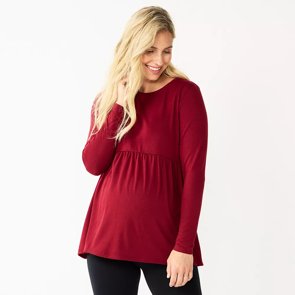 Maternity Sonoma Goods For Life® Long Sleeve Empire Waist Top 3 Maternity Sonoma Goods For Life® Long Sleeve Empire Waist Top