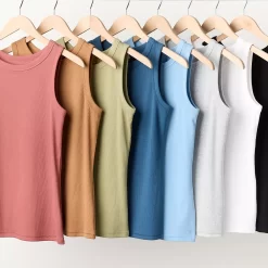 Women's Sonoma Goods For Life® Slim Fit High Neck Rib Tank -Sonoma Goods For Life Women 5651280 ALT3