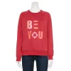 Women's Sonoma Goods For Life® Everyday Crewneck Sweatshirt -Sonoma Goods For Life Women 5664640 Red Be You
