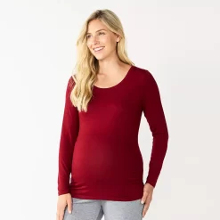 Maternity Sonoma Goods For LifeĀ® Essential Scoopneck Long Sleeve Tee