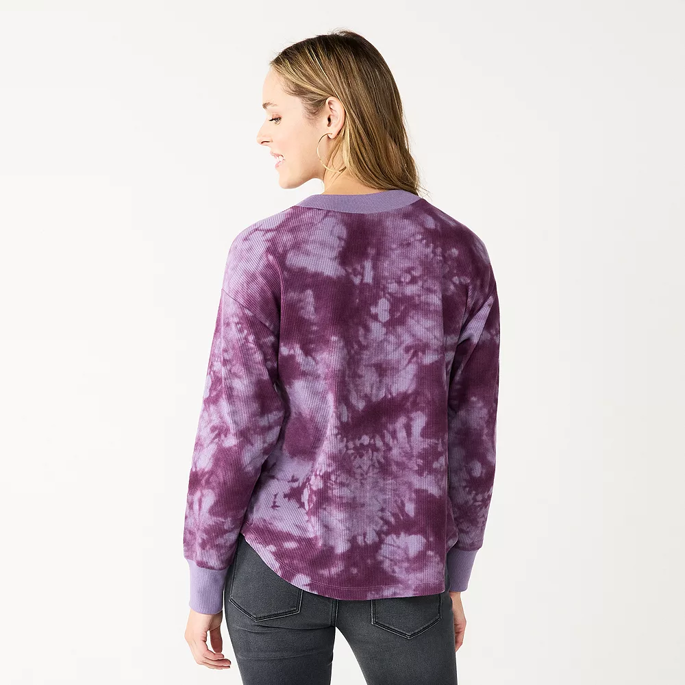 Women's Sonoma Goods For Life® Mockneck Waffle Top 4 Women's Sonoma Goods For Life® Mockneck Waffle Top - Image 2