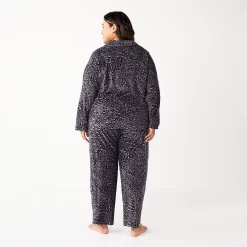 Plus Size Sonoma Goods For Life® Velour Pajama Shirt & Pajama Pants Sleep Set 6 Plus Size Sonoma Goods For Life® Velour Pajama Shirt & Pajama Pants Sleep Set -Sonoma Goods For Life Women 5675146 ALT