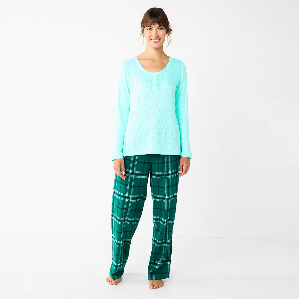 Women's Sonoma Goods For Life® Flannel Pajama Pants & Pajama Top Sleep Set 3 Women's Sonoma Goods For Life® Flannel Pajama Pants & Pajama Top Sleep Set
