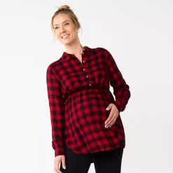 Maternity Sonoma Goods For LifeĀ® Belted Empire-Waist Tunic Shirt