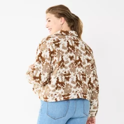 Plus Size Sonoma Goods For Life® Cropped Shacket -Sonoma Goods For Life Women 5686820 ALT