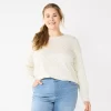 Plus Size Sonoma Goods For Life® Everyday Crewneck Long Sleeve Top